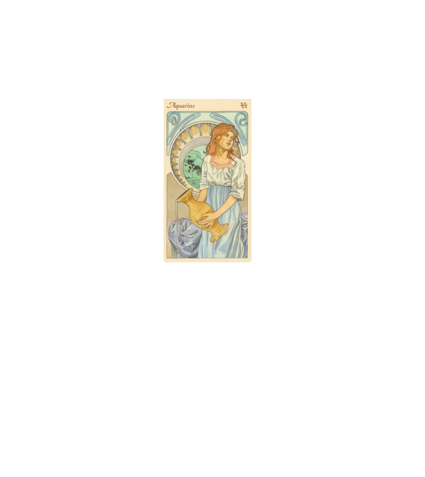 Horoscop Tarot VARSATOR model alb pe tricou