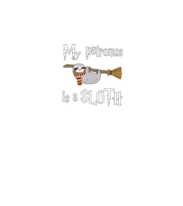 my patronus is a sloth model negru pe tricou