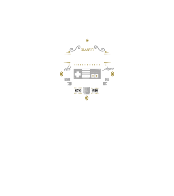 Classic Gamer model negru pe tricou