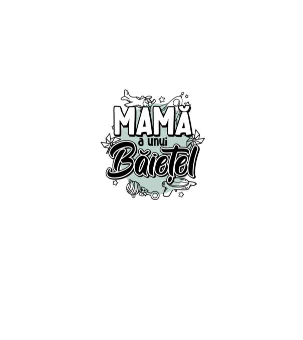 Mamă a unui băiețel model gri pe tricou