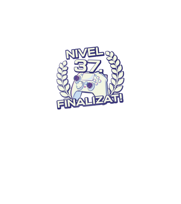 Nivel 37 finalizat! model negru pe tricou
