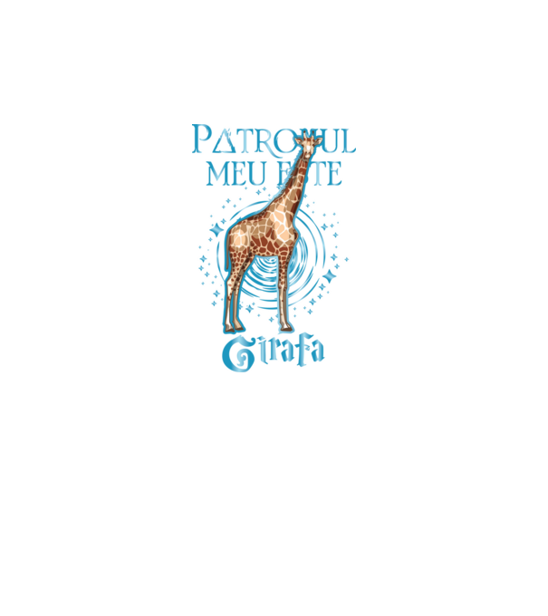 Patronul meu este GIRAFA model negru pe tricou