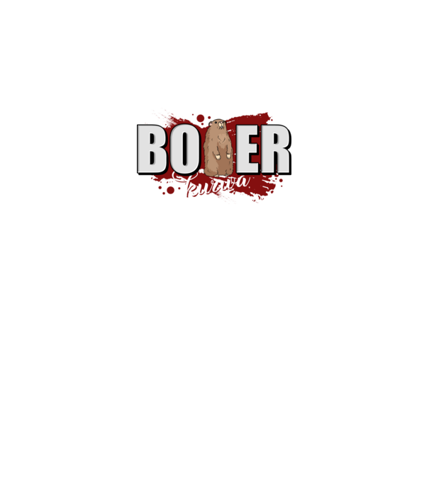 Bober Kurwa model negru pe tricou
