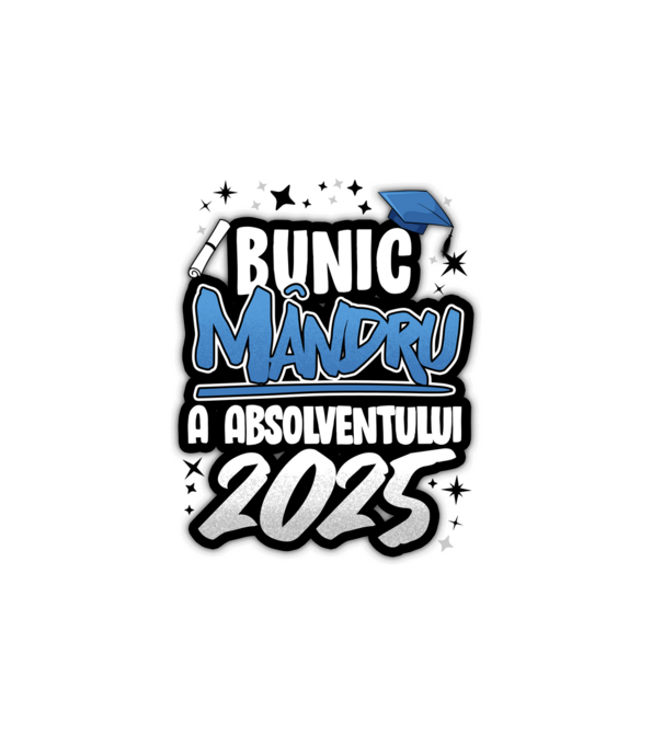 Bunic MÂNDRU a absolventului model alb pe tricou