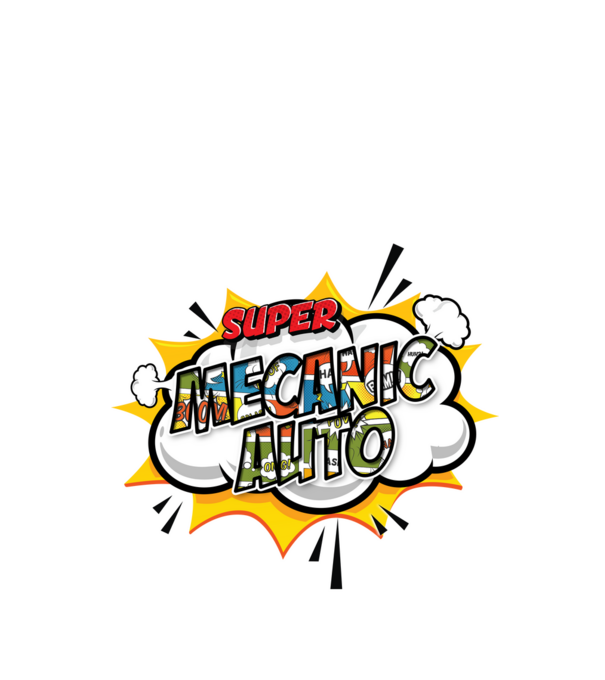 Super mecanic auto model alb pe tricou