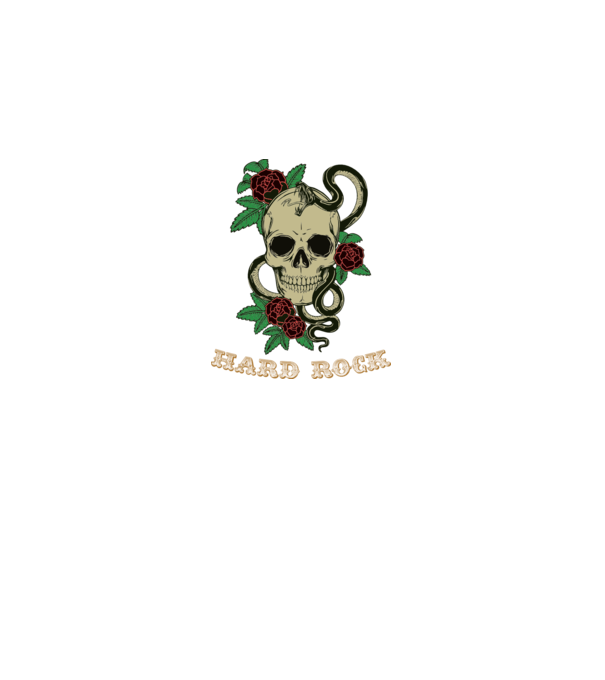 Hard Rock 1 model alb pe tricou