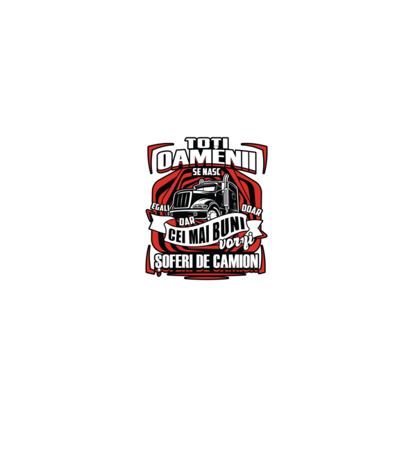 Toți oamenii șoferi de camion model negru pe tricou
