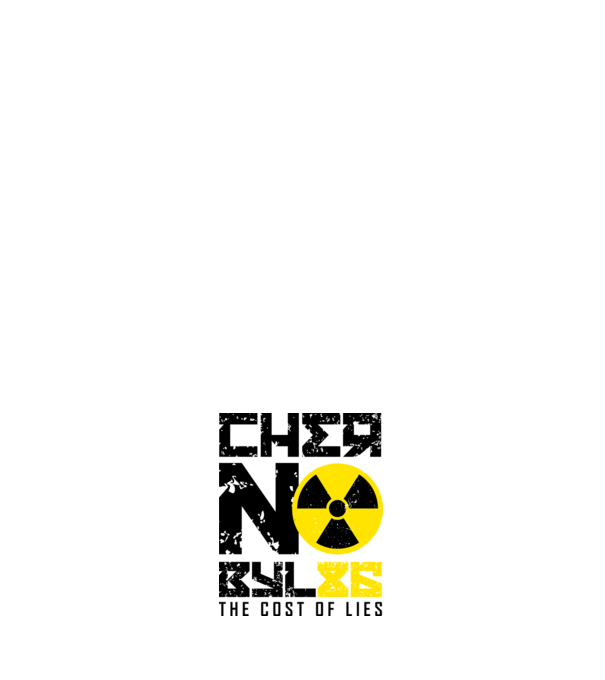'Chernobyl ''86' model alb pe tricou