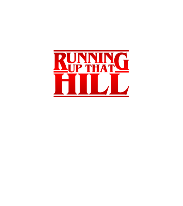 running up that hill model negru pe tricou