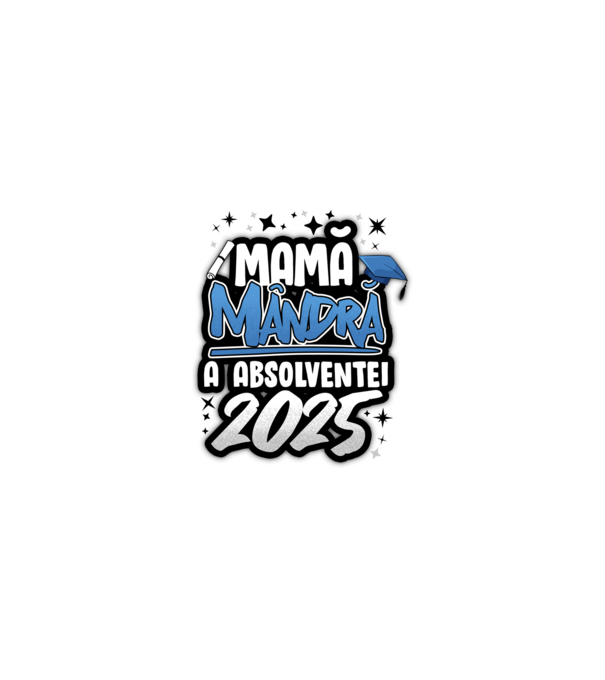 Mamă Mândră a absolventei model alb pe tricou