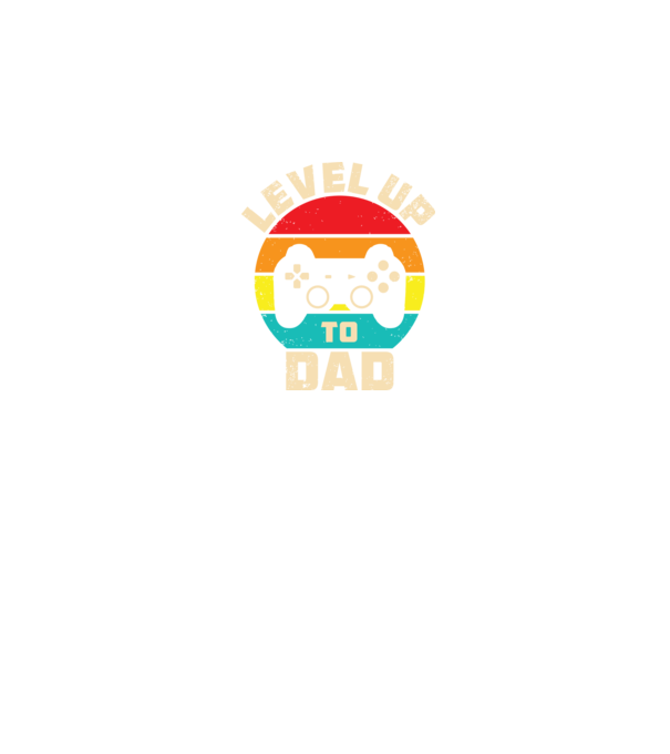 Level Up Dad model negru pe tricou