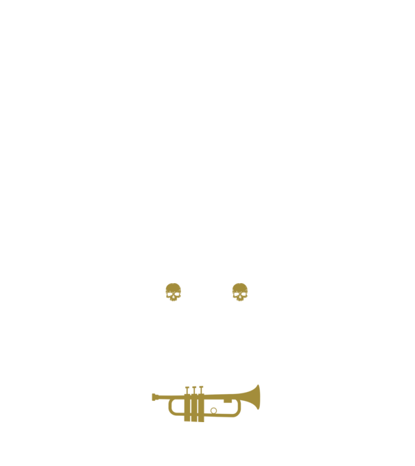 I play heavy metal trumpet model negru pe tricou