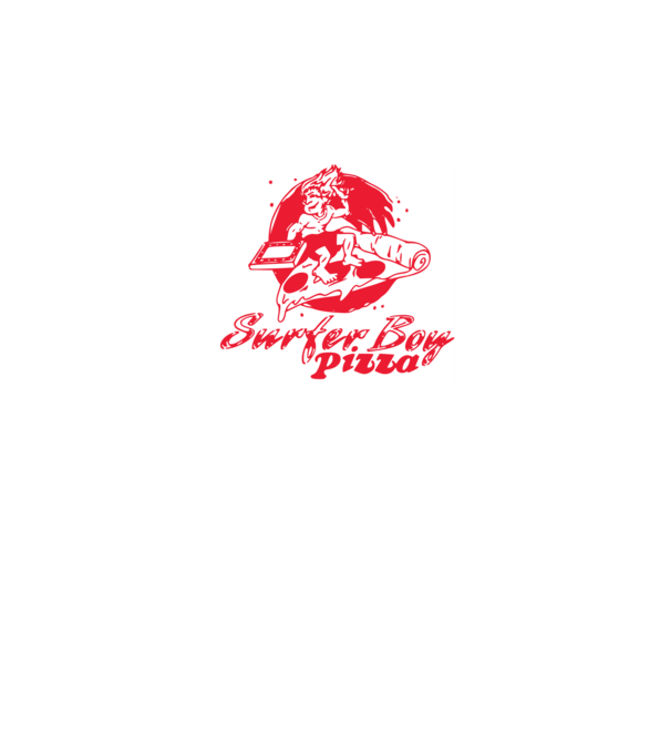 surfer boy pizza stranger things model alb pe tricou