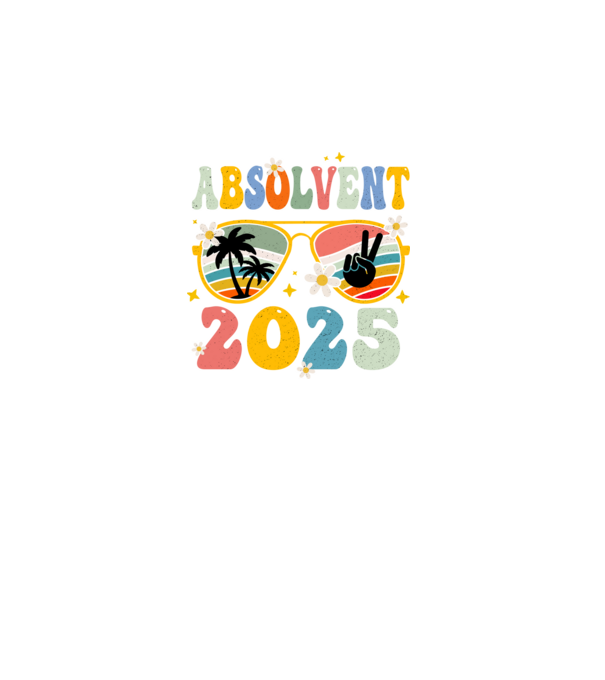 Absolvent 2025 model negru pe tricou