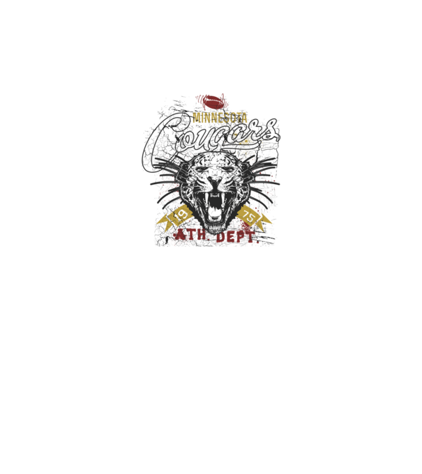 Minesota Cougars TEXTURED model negru pe tricou