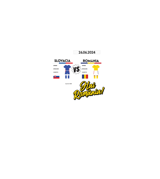 SLO-ROU euro 2024 calendar model negru pe tricou