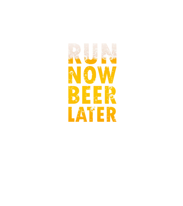 Run now beer later model negru pe tricou
