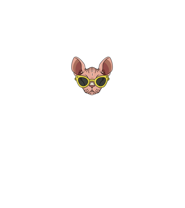cool cats have no hair model gri pe tricou