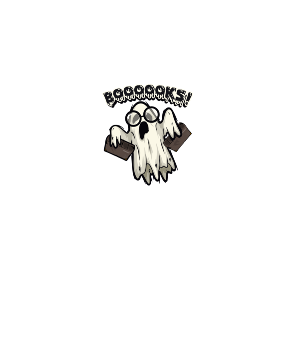 Spooky boookworm model negru pe tricou