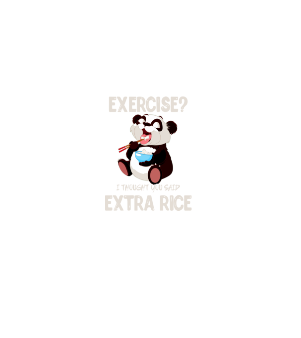 Exercise panda light model negru pe tricou