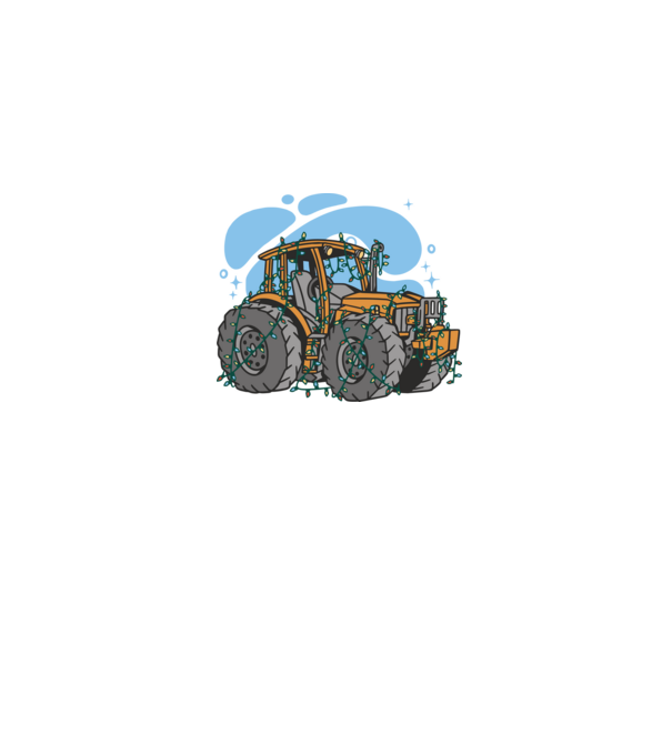 TRACTOR model alb pe tricou