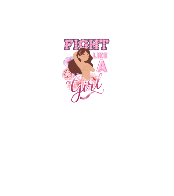 FIGHT like a girl model alb pe tricou
