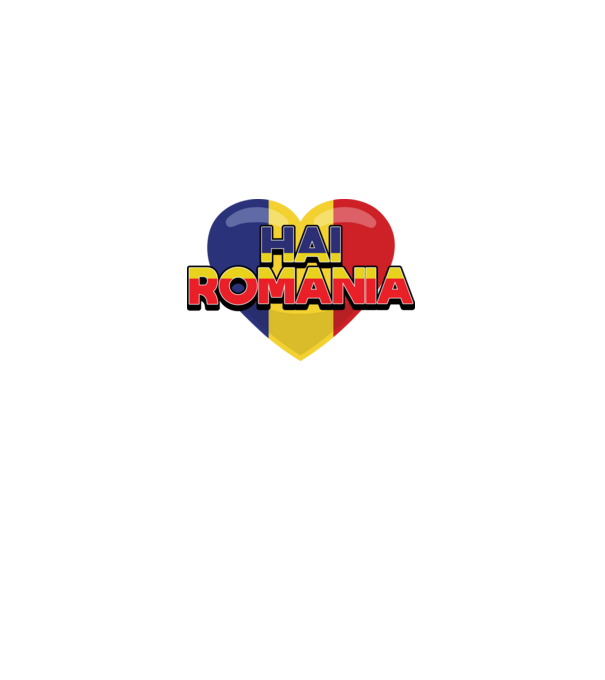 Romania heart model negru pe tricou