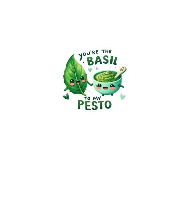 Basil to my Pesto model alb pe tricou