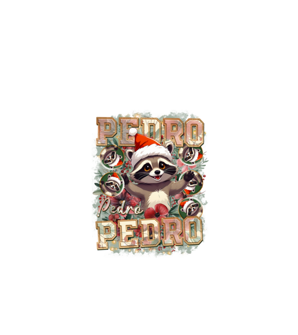 Pedro pedro flower xmas model alb pe tricou