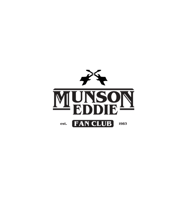 eddie munson fan club model alb pe tricou