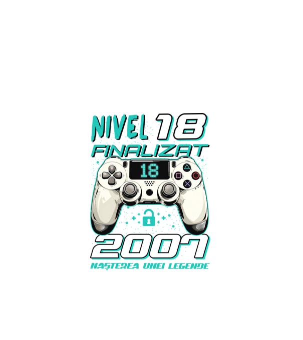 Nivel finalizat 18 2007 model negru pe tricou