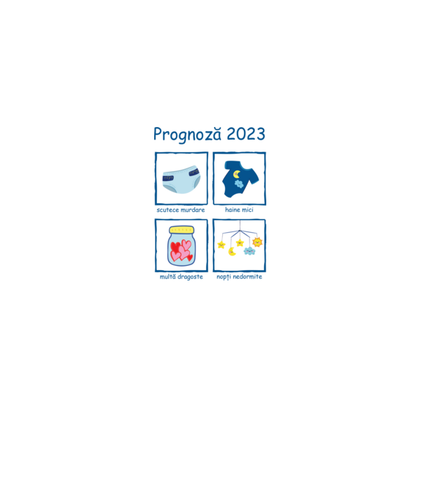 Prognoză 2023 model alb pe tricou