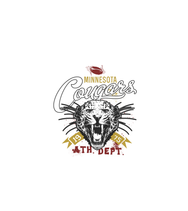 Minesota Cougars model negru pe tricou