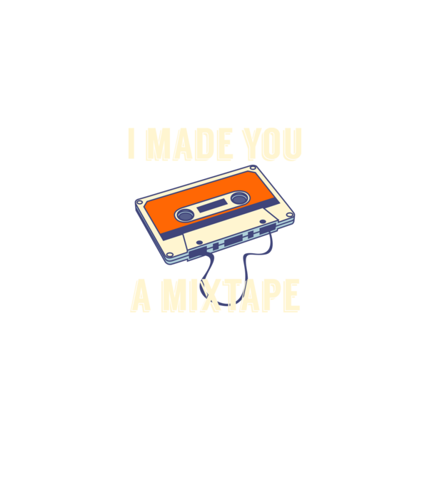 Mixtape model negru pe tricou