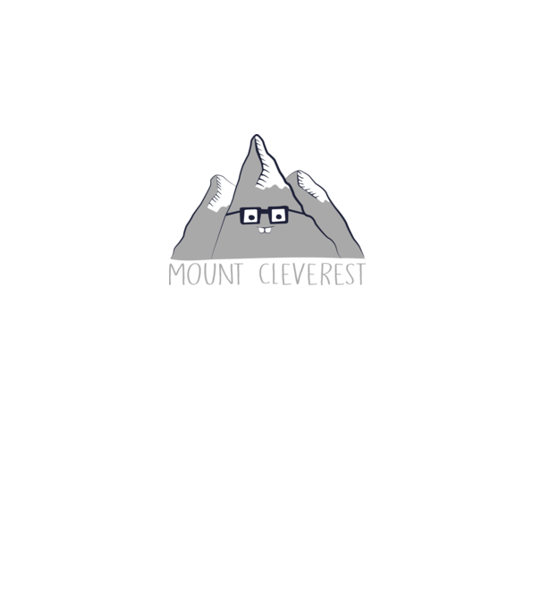 Mount cleverest model gri închis pe tricou
