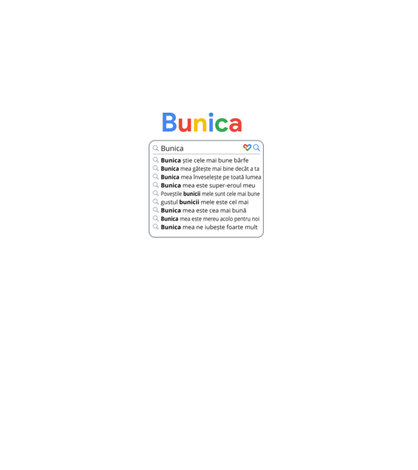 căutare Google Bunica model negru pe tricou