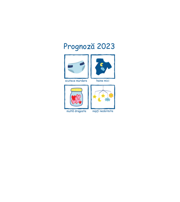 Prognoză 2023 model alb pe tricou