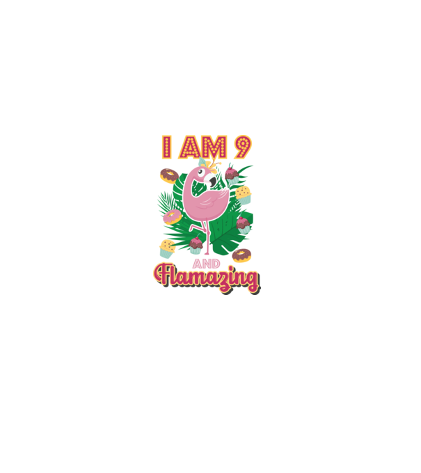 FLAMAZING Birthday 9 Years old model alb pe tricou