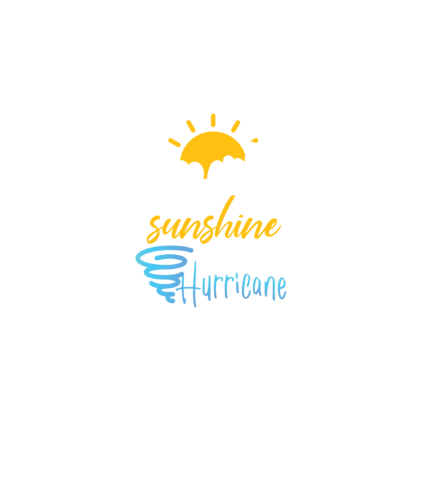 June Girls are Sunshine mixed with a little Hurricane model negru pe tricou