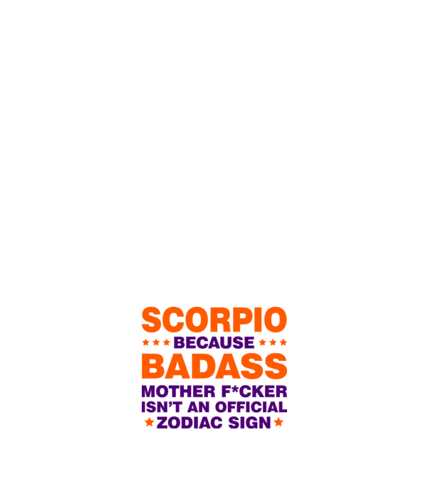 Badass zodiac SCORPIO model negru pe tricou