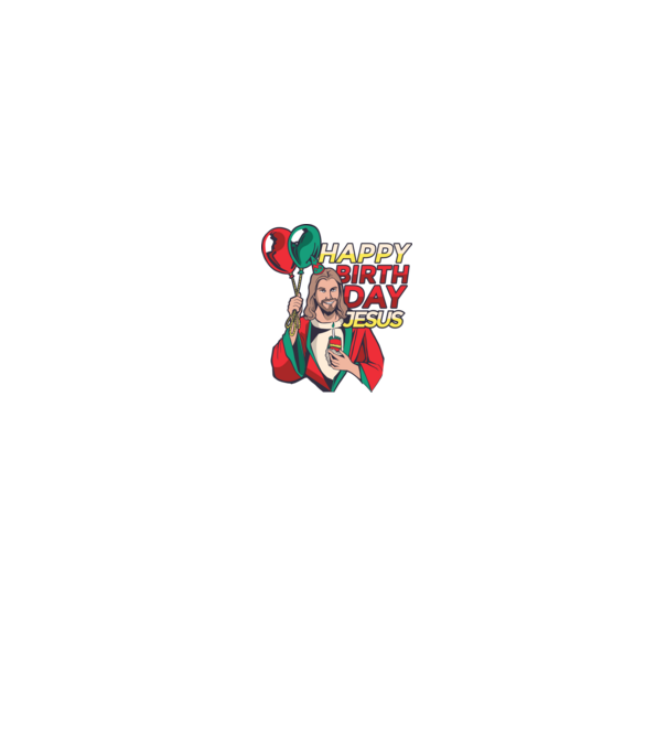 Happy Birtday Jesus! model negru pe tricou