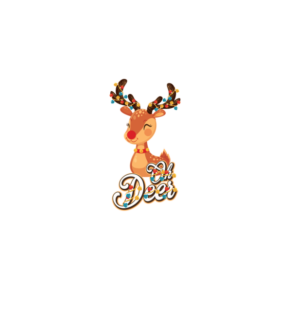 Oh deer model negru pe tricou