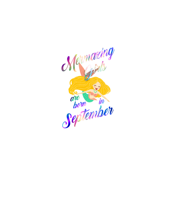 Mermazing girls are born september model negru pe tricou