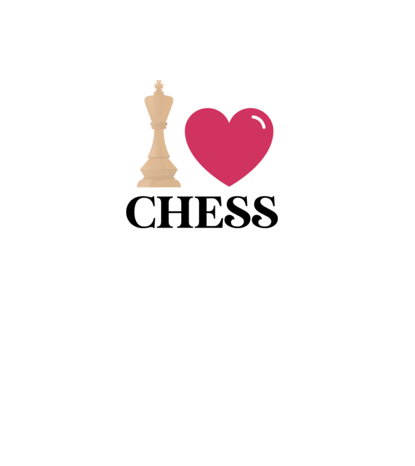 Love chess model alb pe tricou
