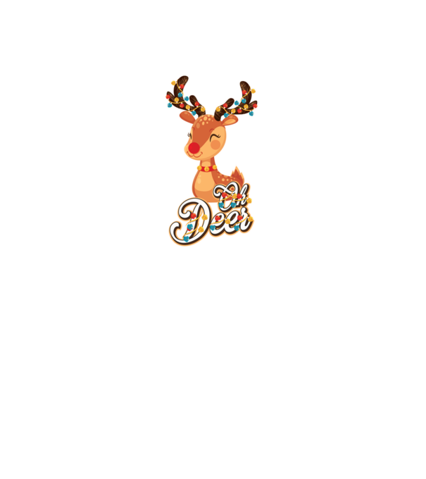 Oh deer model negru pe tricou