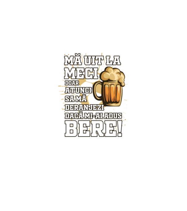 Mă uit la meci model negru pe tricou
