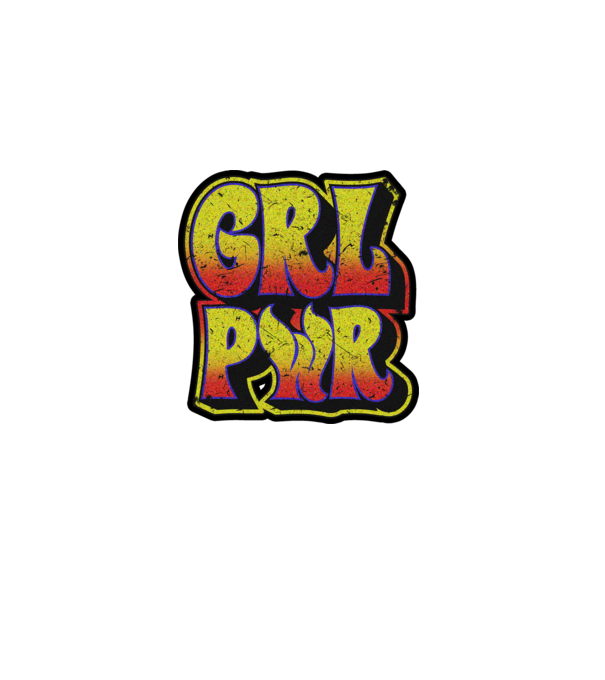 Girl power model alb pe tricou