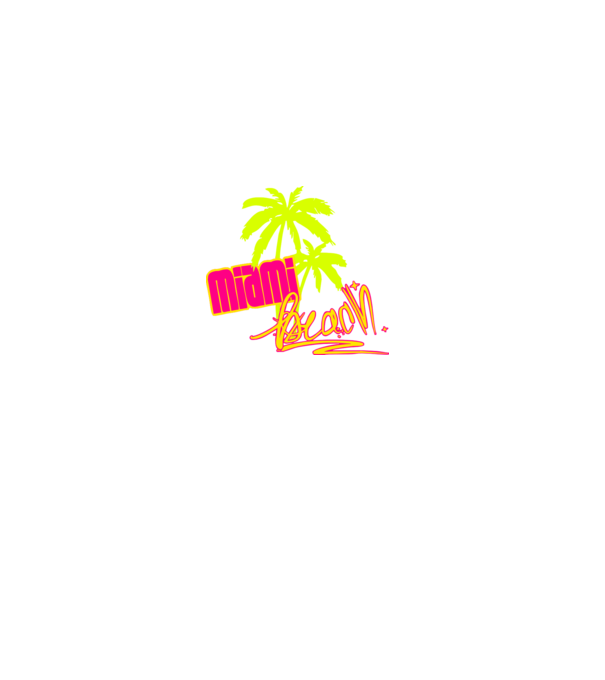 Miami beach model gri pe tricou