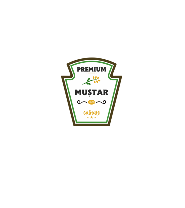 muștar premium - calitate model alb pe tricou