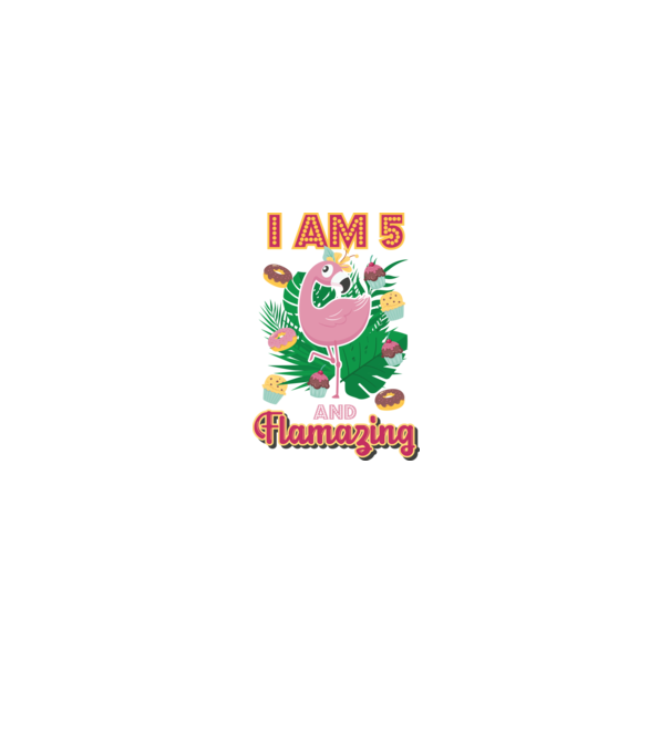 FLAMAZING Birthday 5 Years old model alb pe tricou